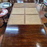 Solid mahogany art deco table with extensions