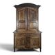 Buffet deux corps Louis XV en chêne à panneaux chantournés