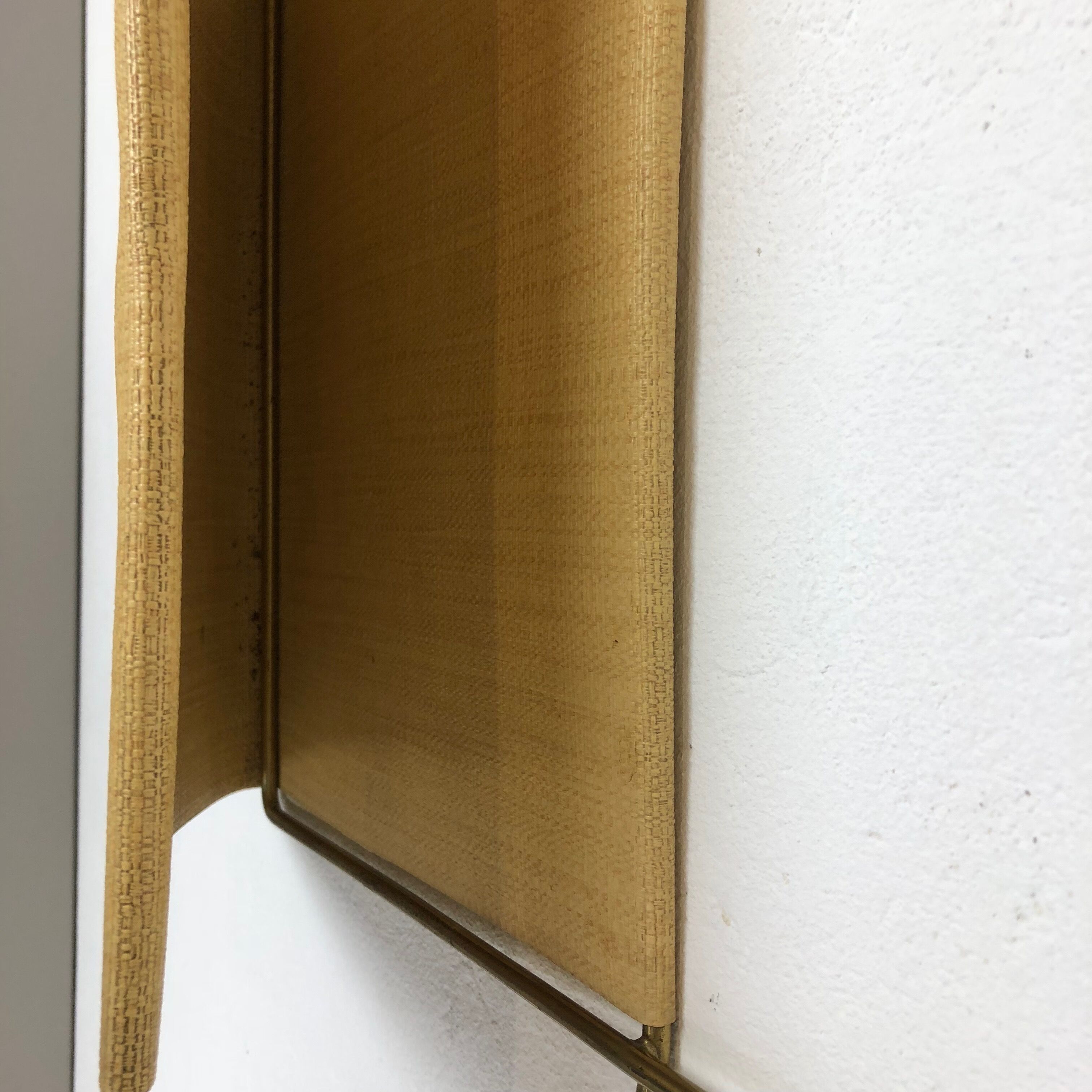 Vintage Brass Wall Hanging Magazine Holder, Austria, 1950s