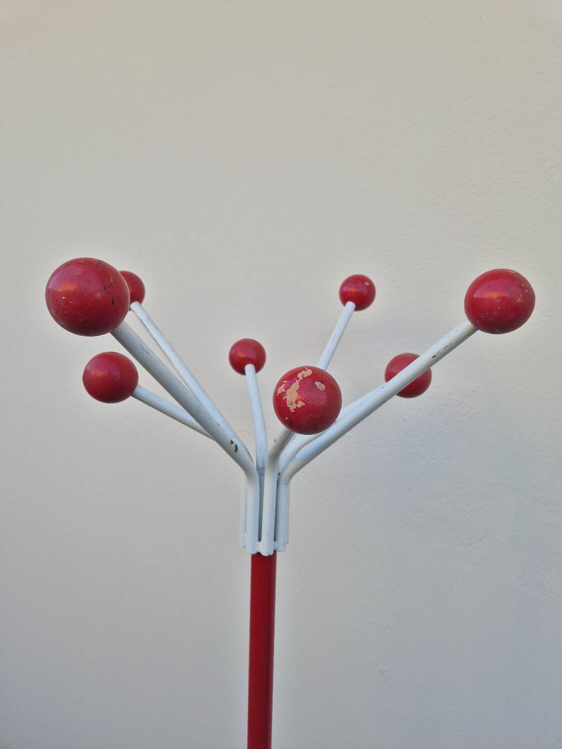 Vintage 1970s parrot coat rack with balls