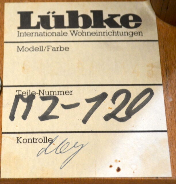 Lubke vintage 1960 Scandinavian design oval table