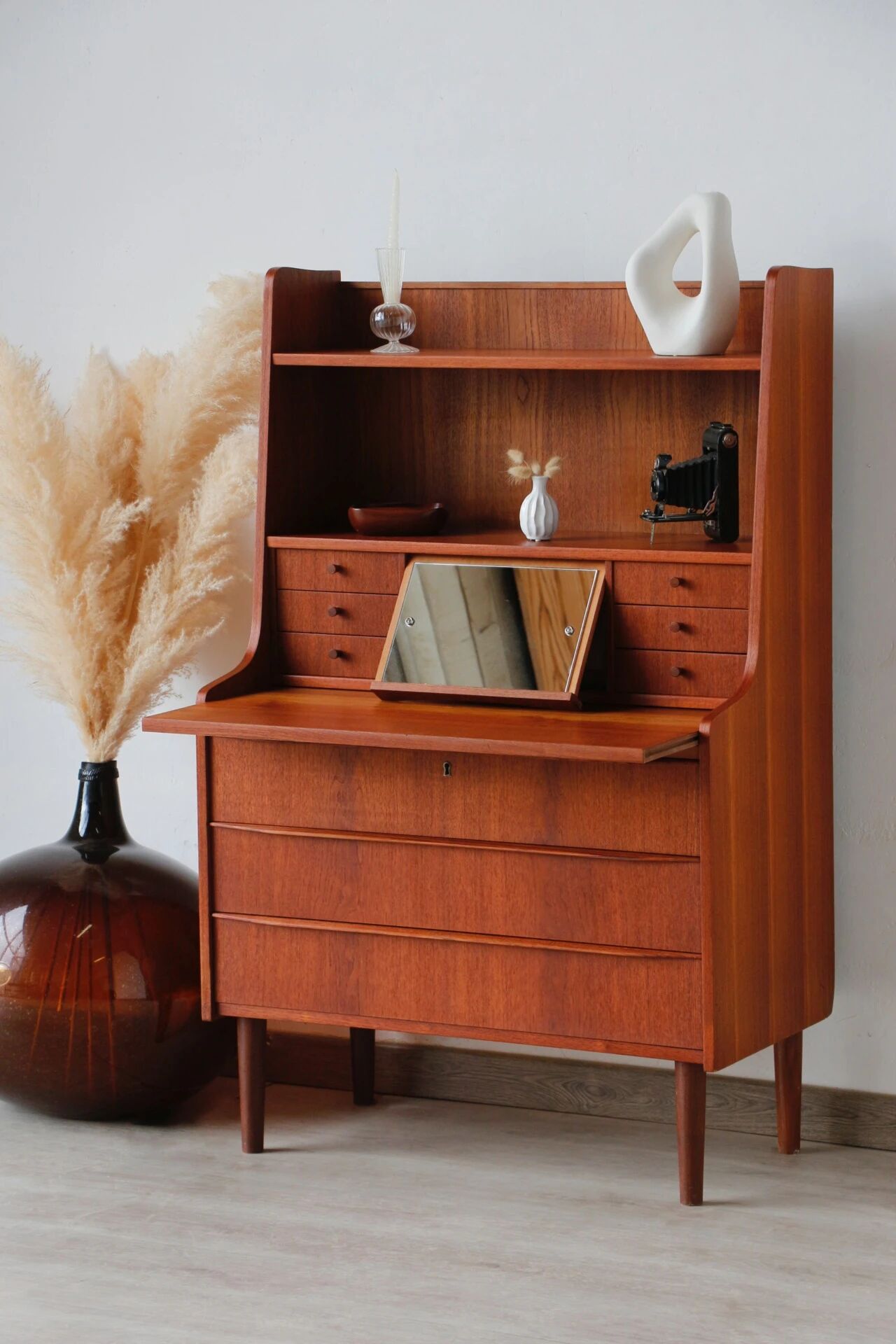 Vintage 1960s Scandinavian teak secretary | Denmark