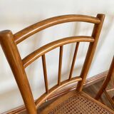 Paire de chaises cannées