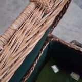 Old wicker trunk