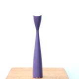 Purple scandinavian candlestick in vintage wood