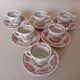 English mocha cups "Windsor" pink Ridgway (Staffordshire)