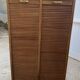 Double-column oak filing cabinet with curtains, 50.