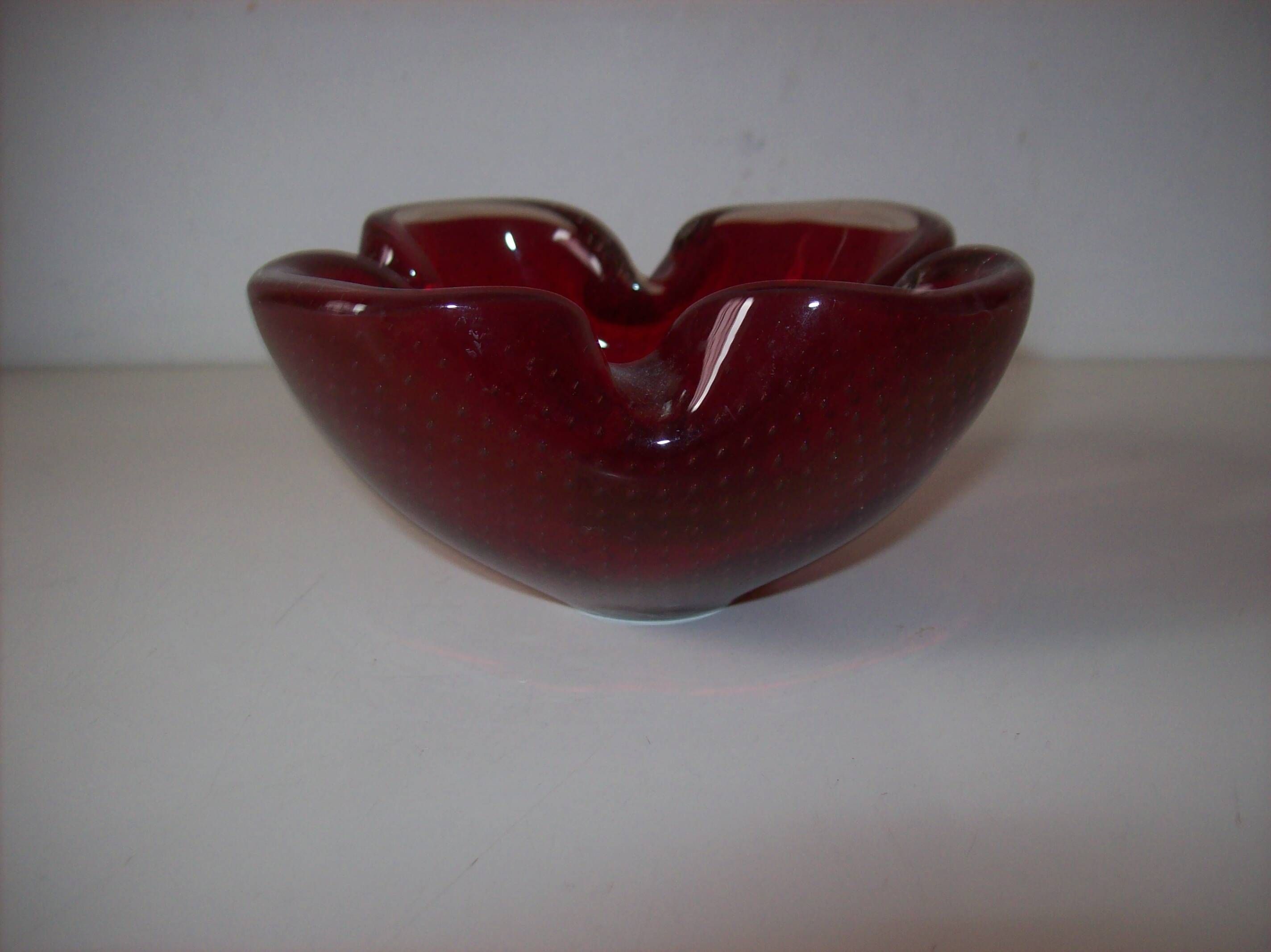 Murano glass bowl by Flavio Poli for Seguso