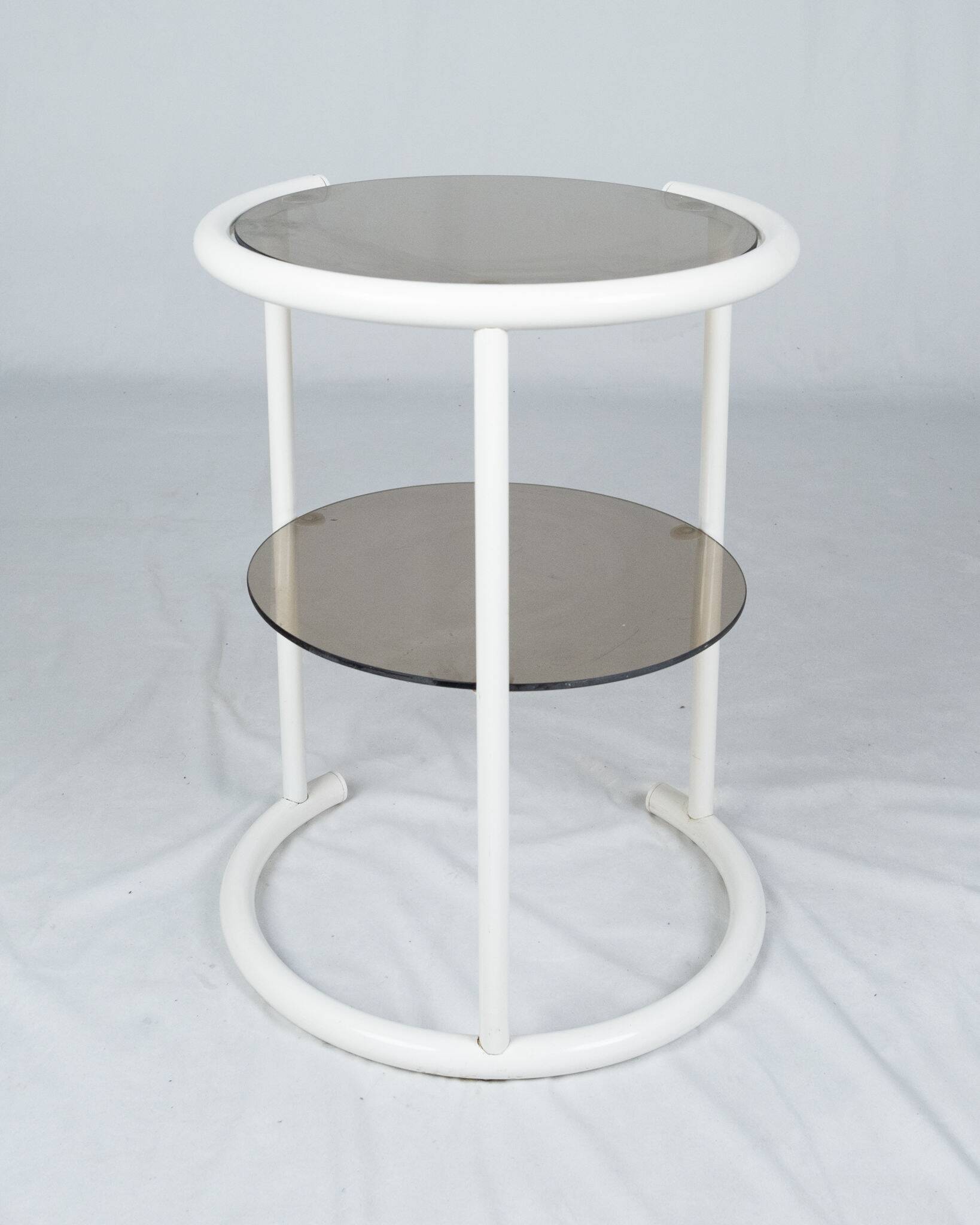 Lacquered side table with two shelves, France, 1970s