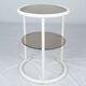 Lacquered side table with two shelves, France, 1970s