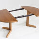 Vintage Danish round extendable dining table 1960s