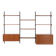 Modular shelving Kai Kristiansen, teak veneer, Danish design 1960s