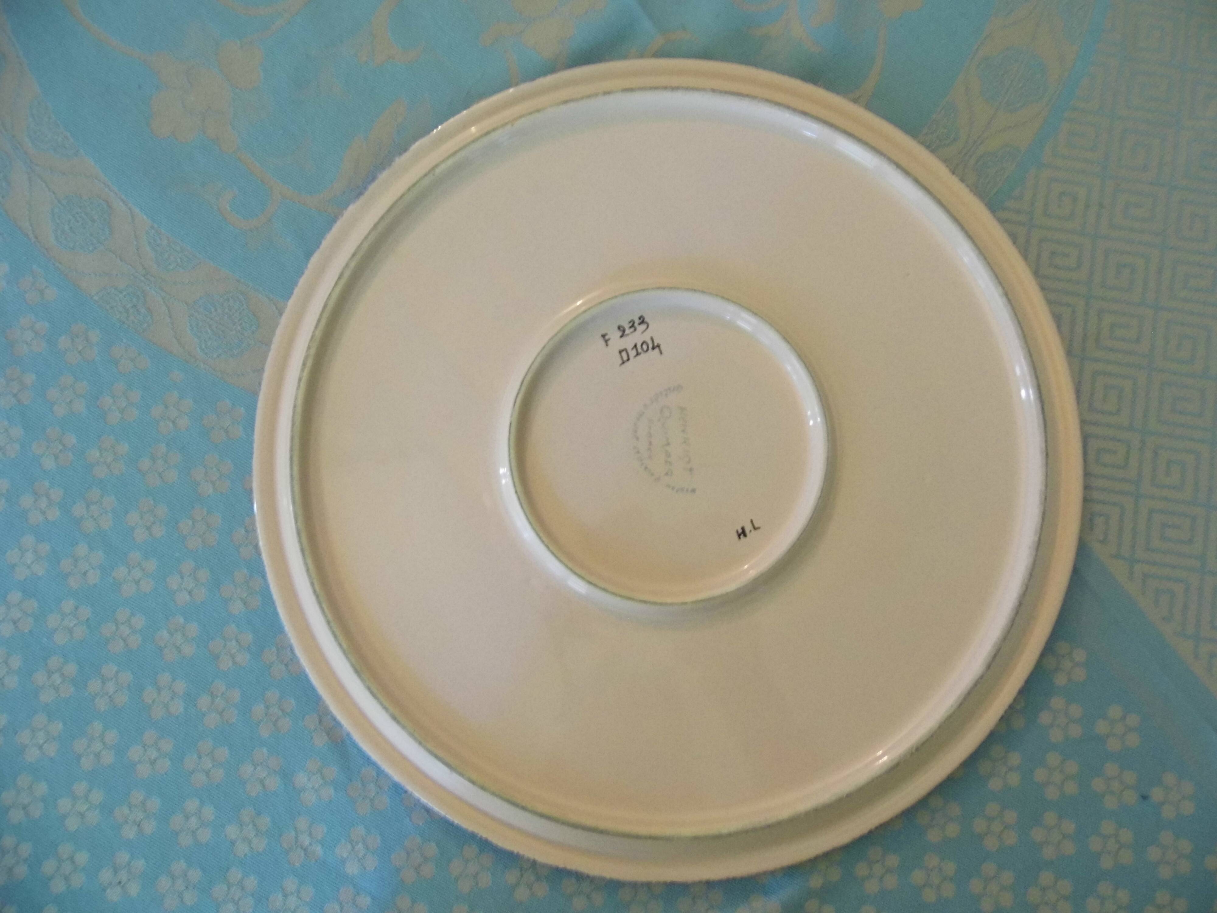 Dish, dessert dish in Quimper earthenware, 1930s