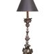 Stunning Antique Pewter Rococo Candlestick floor lamp Italy