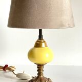 Old ceramic and bronze lamp