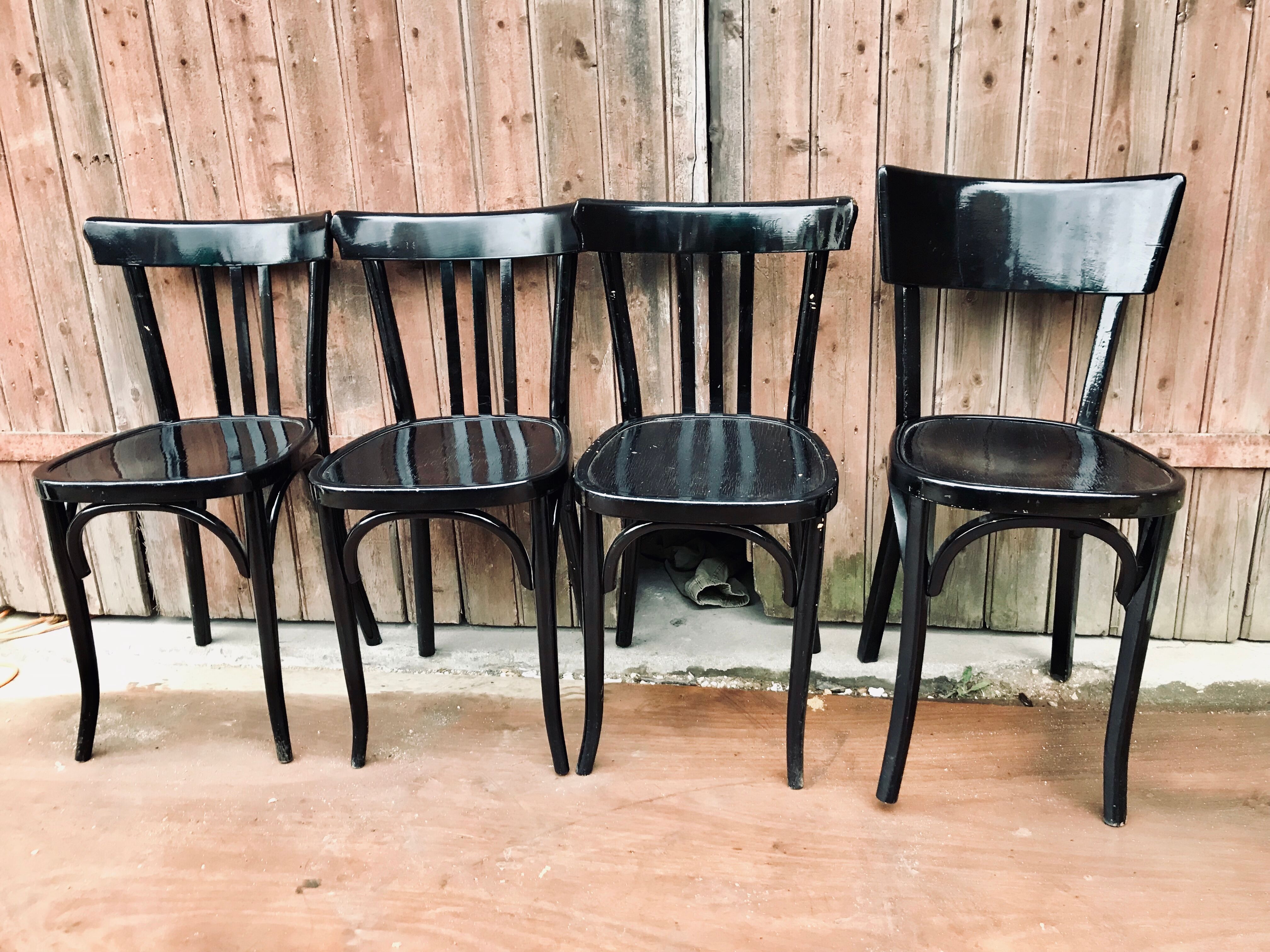 Four bistro chairs