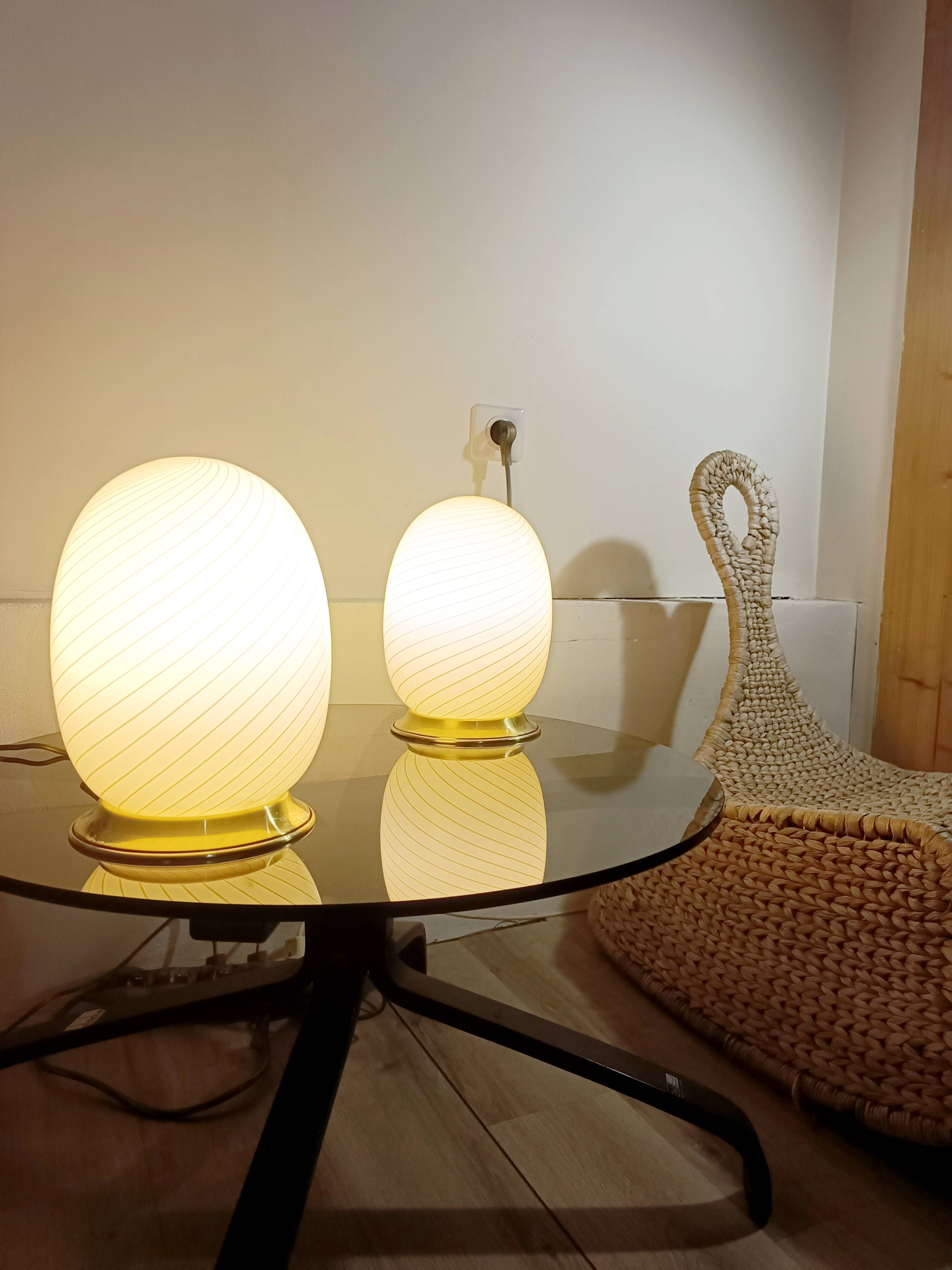 Paire de lampes verre de Murano 1970s