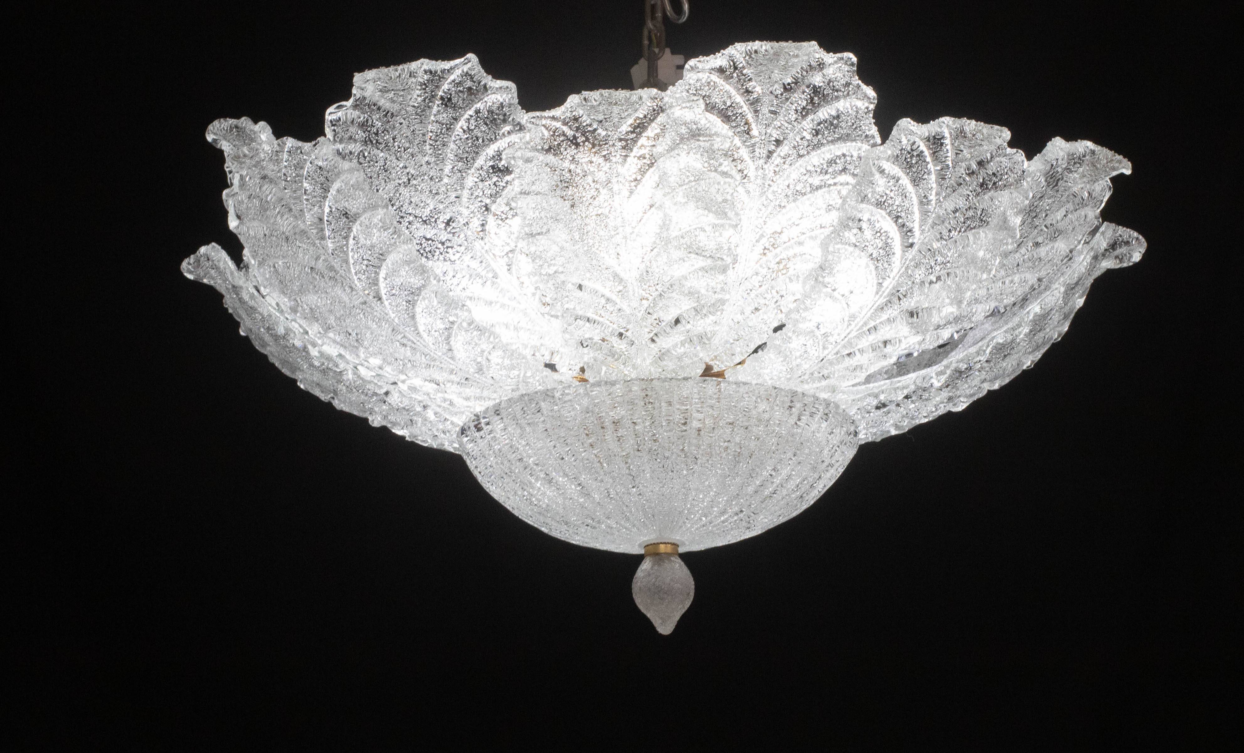 Napoli, Italian Murano Glass Ceiling Light or Flush Mount, 1970s