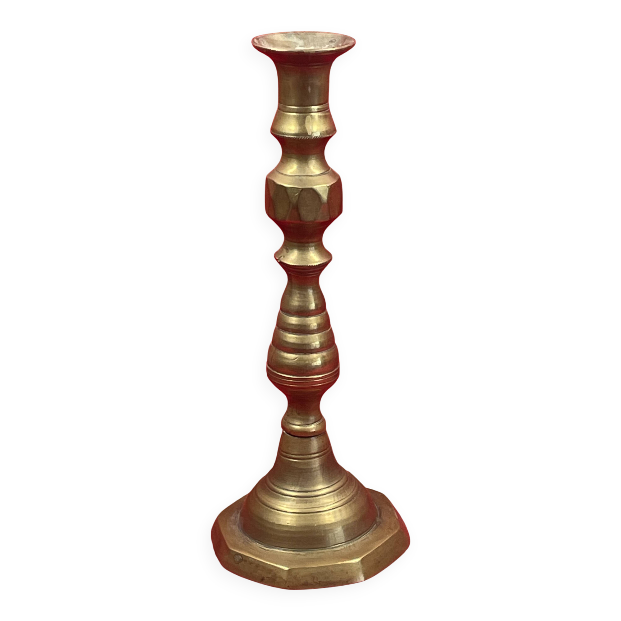 Large Victorian Style Bronze Candle Holder, 25cm