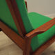 Teak green armchair, Danish design, 1970s, production: Denmark