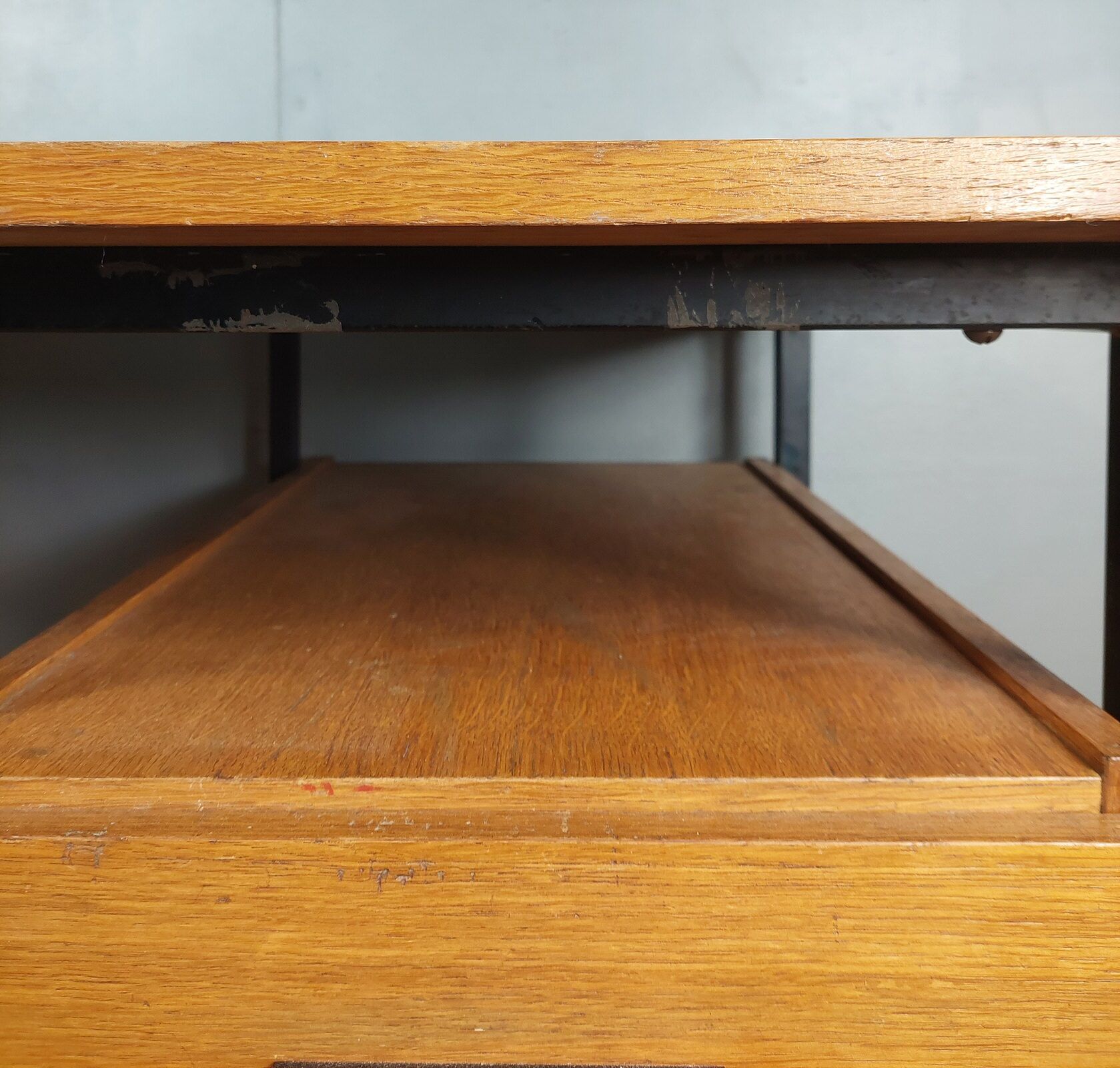 Vintage wood and iron desk