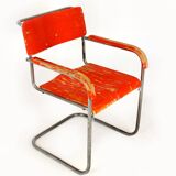 Bauhaus FN 74 Cantilever Chair in Plywood and Chrome by H.J. Hagemann, 1930s