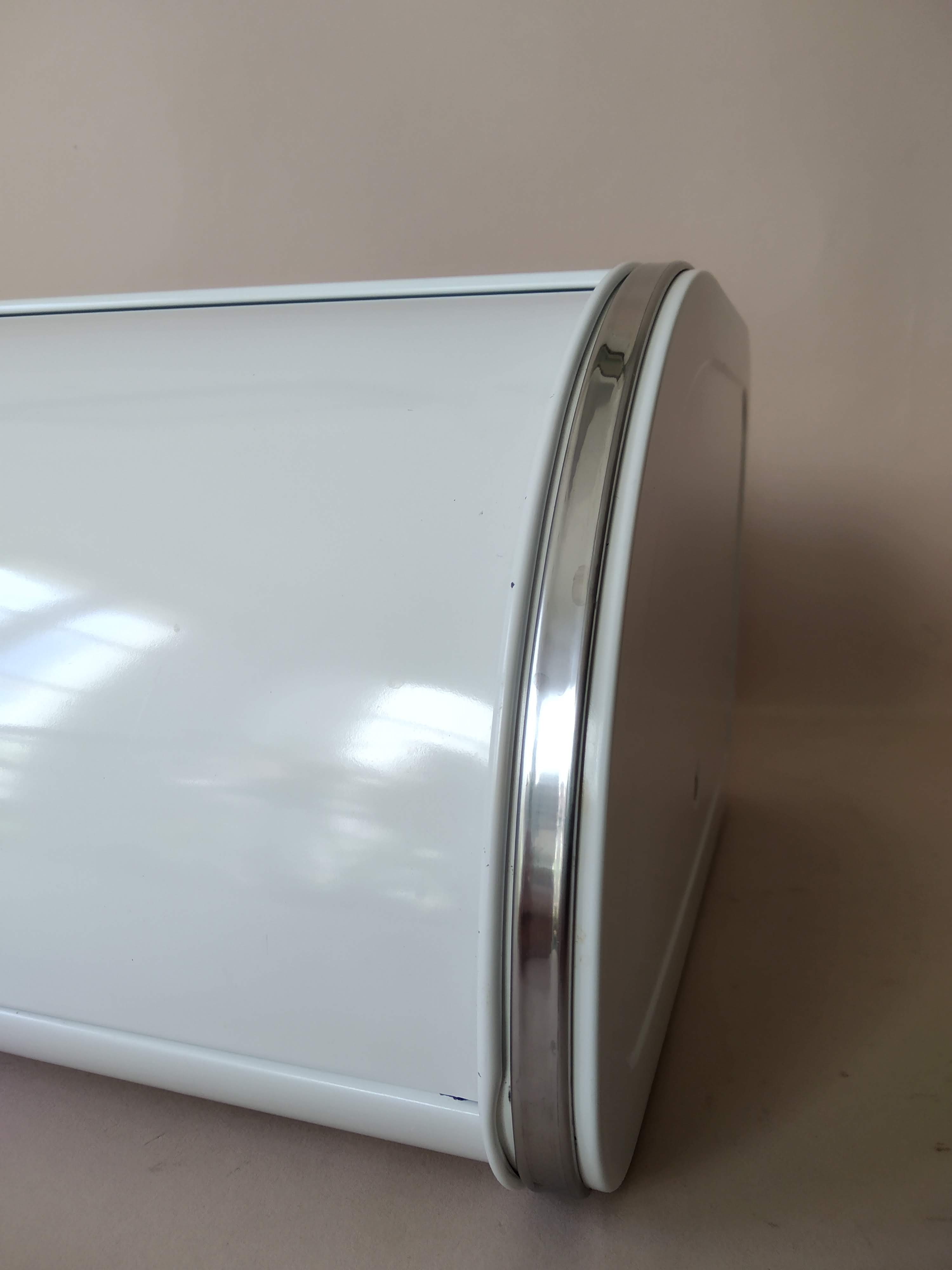 Vintage white sheet bread box