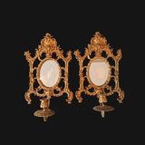 Pair of Louis XV Style Candle Mirror Sconces