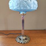Art Deco lamp with floral decor