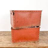 Set of two red storage boxes Trafitol, Gent