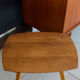Table d'appoint vintage en bois et pieds compas