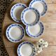 Set of 6 vintage flat plates