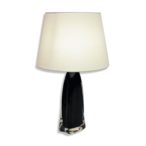 Lampe de table en verre noir RD1323 par Carl Fagerlund pour Orrefors, Suède années 1960