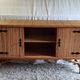 Rattan and bamboo sideboard in the style of "Le doux Minet" - 1960s/70s