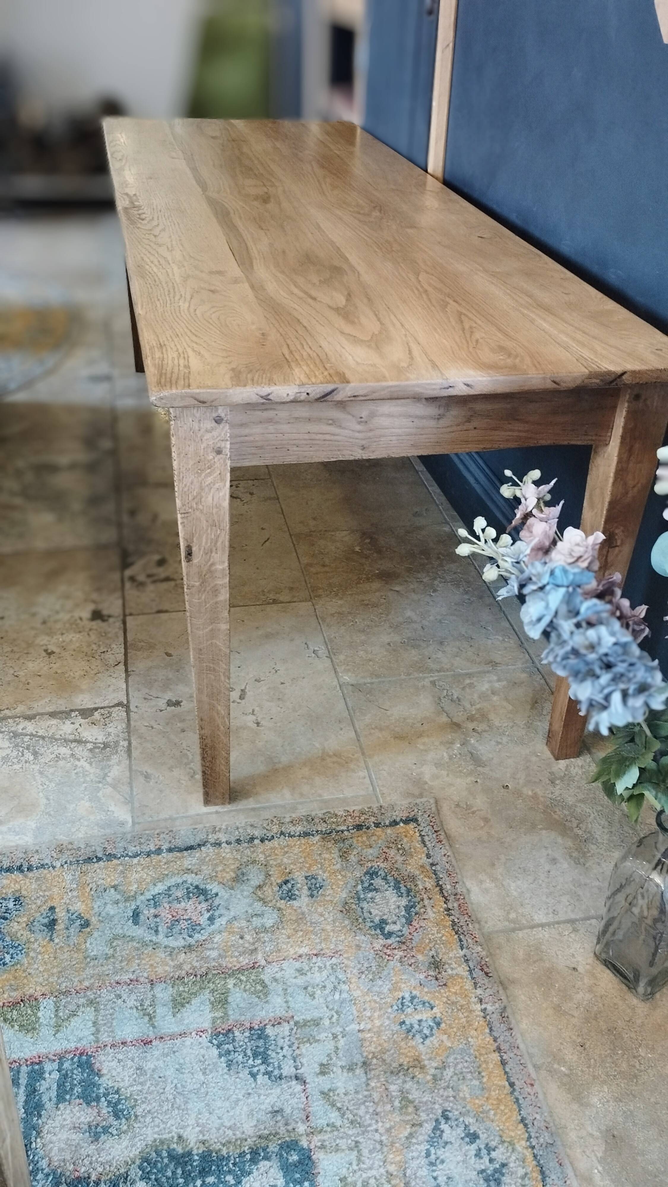 Solid oak farmhouse table 220cm x 75cm