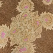 Light Brown & Pink Vintage Persian Rug, Handmade Wool Classic Home Decor