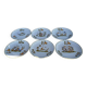 6 dessert plates, 18th century.