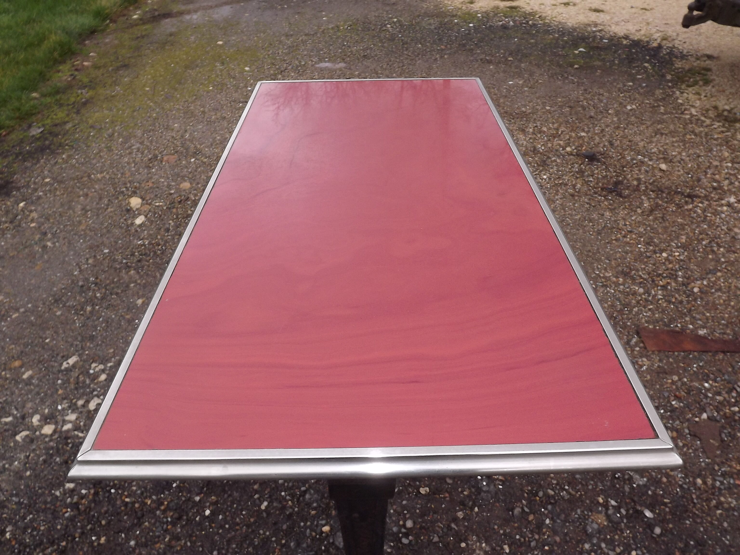 Bistro Art deco cast iron table