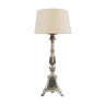 Silver metal candlestick lamp