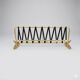 Coat rack, vintage 1950s-60s golden aluminium hats.