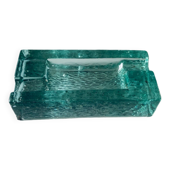 Glass ashtray 1970s, vintage, designer decoration.