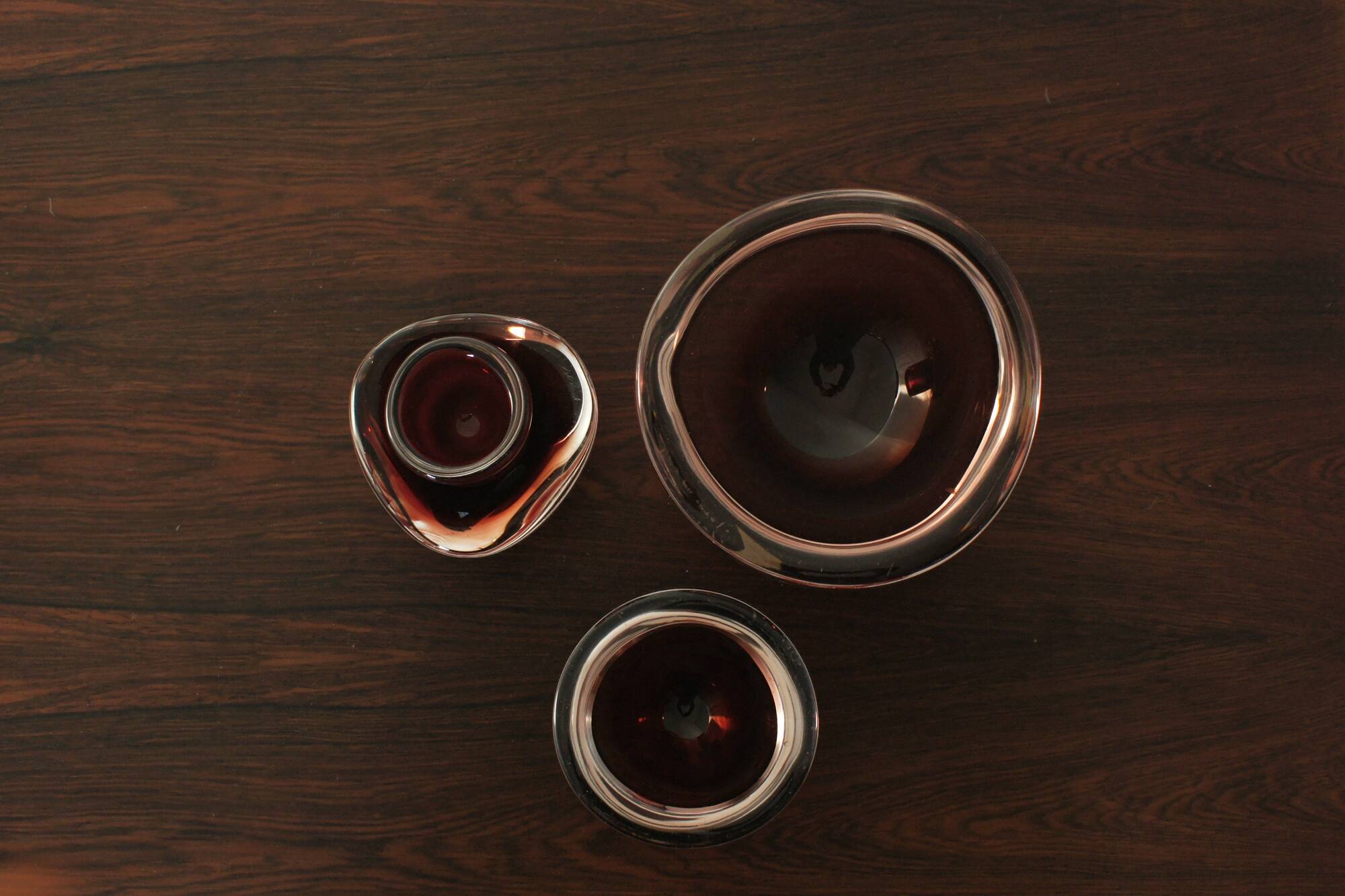 Glass Selena Bowl by Sven Palmqvist for Orrefors, 1950s, Set of 4
