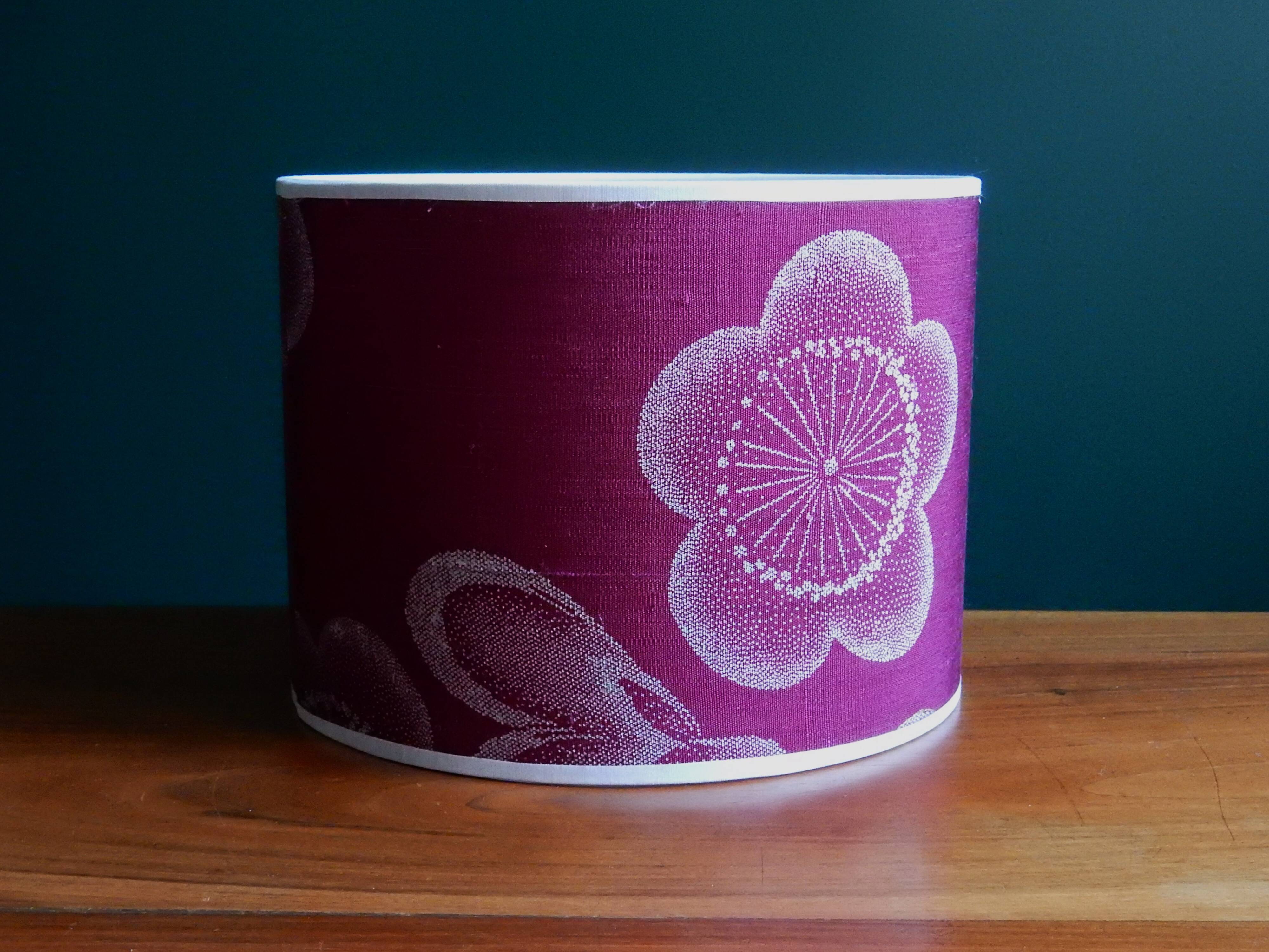 Vintage kimono silk lampshade