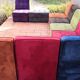 Modular vintage panoramic sofa 9 seats
