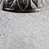 Glass and metal pineapple candy box