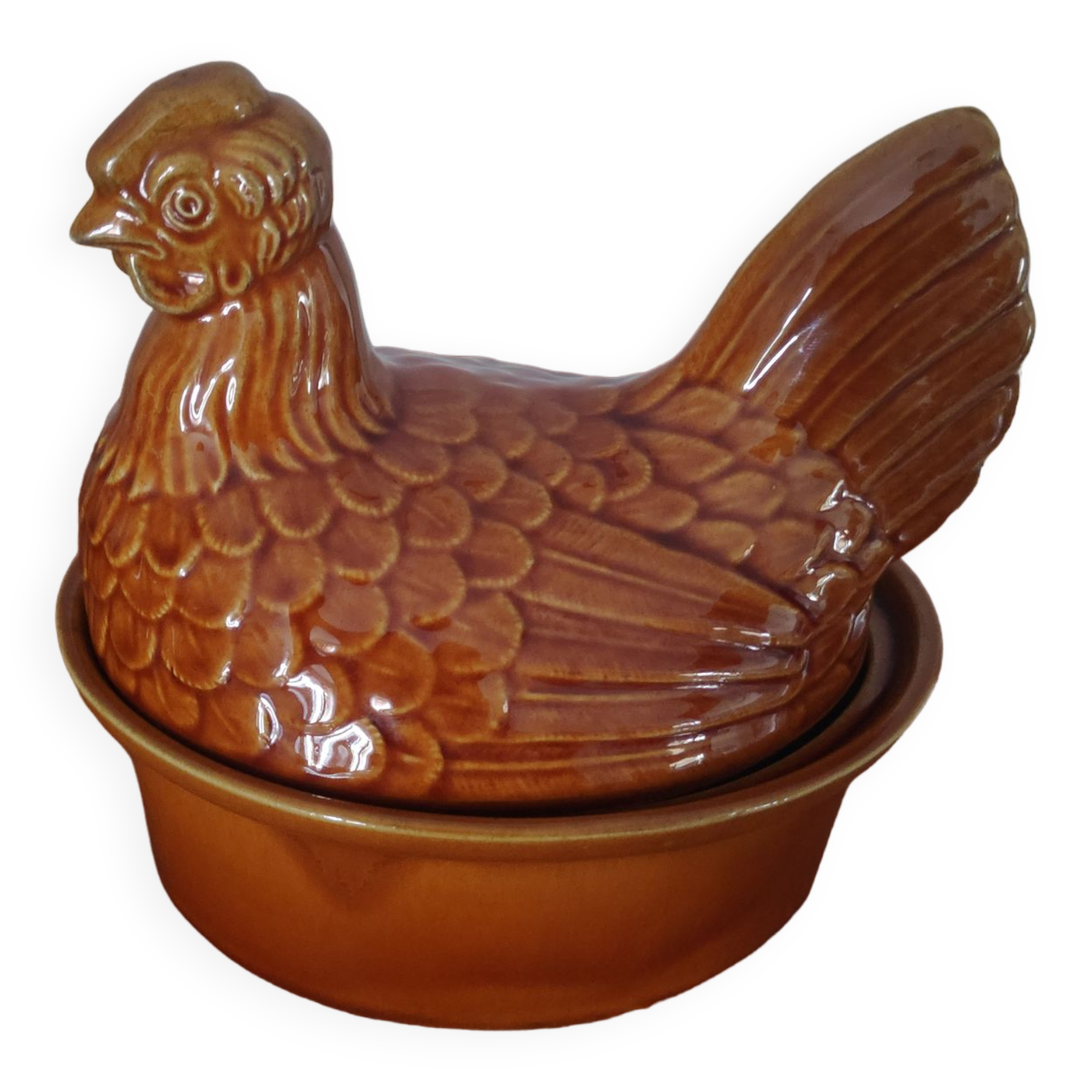 Terrine couvercle poule