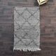 Small Moroccan Berber Carpet Made Main Zanafi Black 100x160 cm
