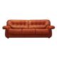 Red leather sofa, Italian design, 1970s, manufacturer: PelleRossi