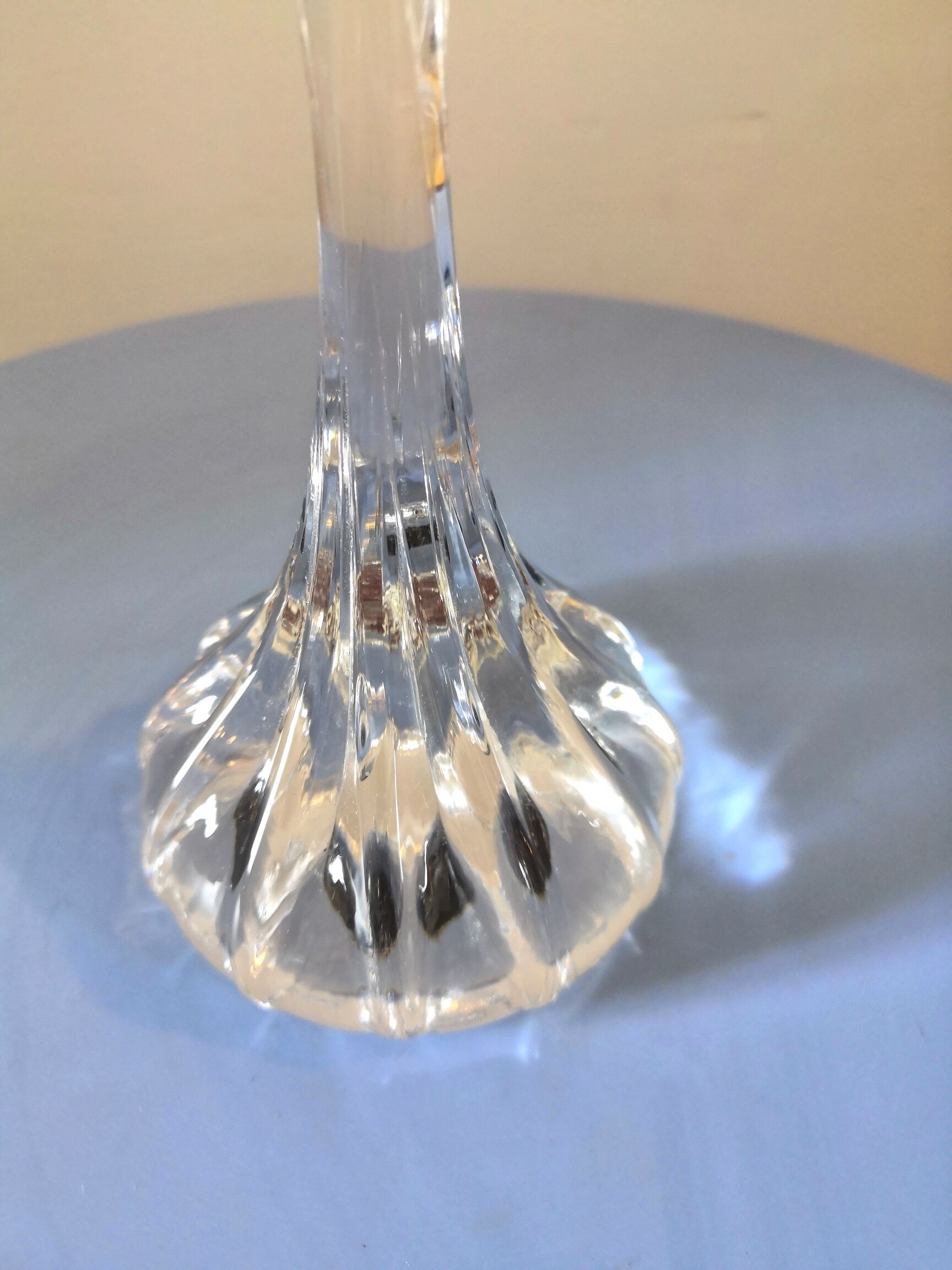 Soliflore en verre design années 70