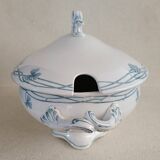 Sarreguemines iron earth soup tureen